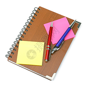 笔记本和笔日记商业药片办公室写作规划师螺旋软垫笔记文档图片