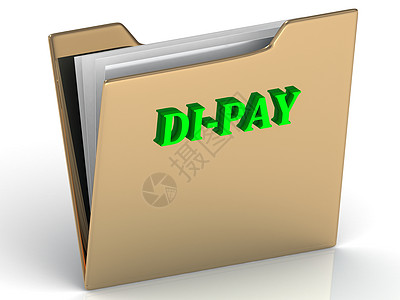 DI-PAY- 金色折页上的亮色字母图片