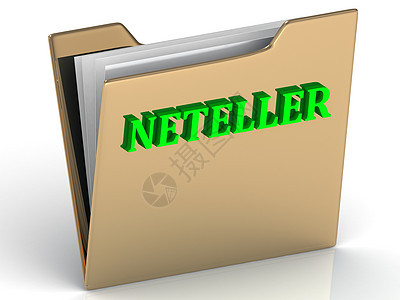 NETELLER - 金色折页上的明亮字母背景图片