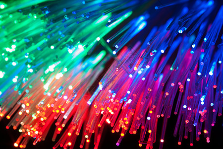 光纤网线光学电讯电子速度电脑数据服务器高科技蓝色全球图片