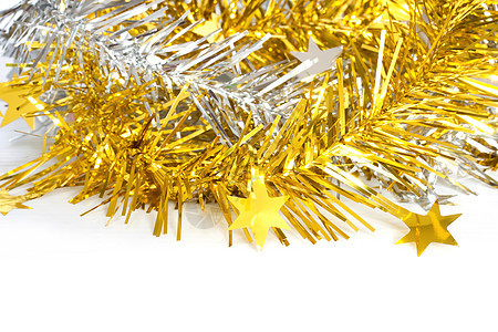 以金银为圣诞节的装饰品庆典丝带假期礼物季节性装饰问候语季节金子框架图片