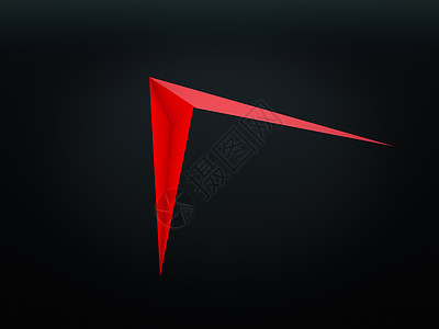 抽象现代深渊形状背景的 3D 渲染墙纸金字塔插图海报红色多边形转换技术黑色三角形图片
