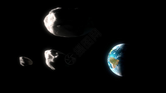 小行星接近地球 靠近地球图片