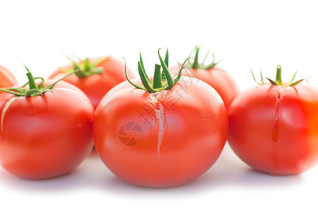 红红新鲜西红番茄组叶子团体植物食物饮食生产农业水果蔬菜西红柿图片