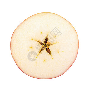 白背景切苹果 C绿色白色红色星星食物营养饮食水果图片