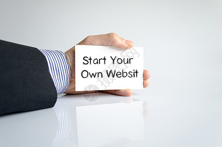 开始您自己的网站文本概念网页社会商业建设者营销网络博主教育互联网技术图片