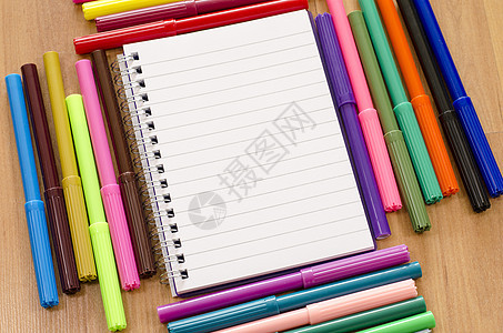 Felttip 笔和笔记本白色办公室记事本生活铅笔木头学校贴纸教育毡尖图片