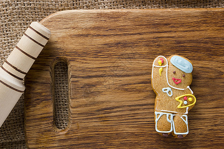 人形的曲奇饼饼干甜点食物男人乐趣蛋糕礼物小吃运动季节图片