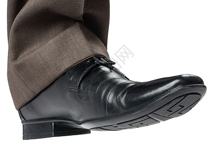 黑鞋男子脚商业套装黑色白色工作室优雅运动商务男性成人图片