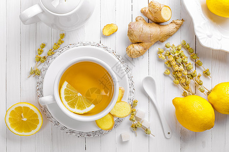 茶植物芳香菜单柠檬饮料早餐咖啡店活力茶碗生活图片