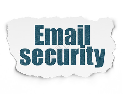 安全概念 电子邮件在撕破纸上的安全文件背景标签隐私裂缝攻击保卫网络代码别针警报报纸图片