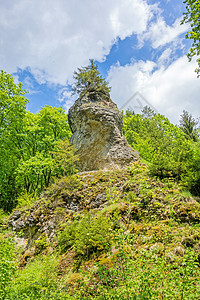 著名的温通 温通 斯瓦比亚阿尔卑斯山环境农村风景陨石远足小路旅行山脉季节旅游图片