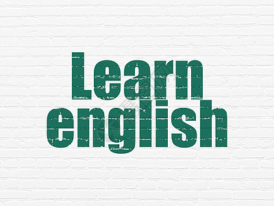 学习概念 在背景墙上学习英语教学灰色绿色考试课程学校知识研讨会训练白色图片