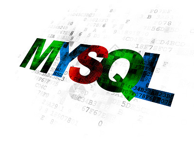 数字背景上的编程概念 MySQL硬件代码网络展示防火墙技术应用程序脚本表格网页图片