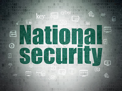 数字数据纸背景上的安全概念国家安全攻击裂缝警报密码网络别针财产技术代码保卫图片
