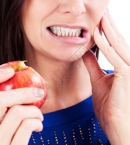 有牙膏的女人女孩工作室牙科伤害卫生保健脸颊成人黑发牙齿图片