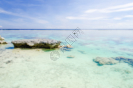 法属波利尼西亚热带海滩的突出背景背景棕榈风景天堂地平线海岸旅行海洋蓝色海景支撑图片