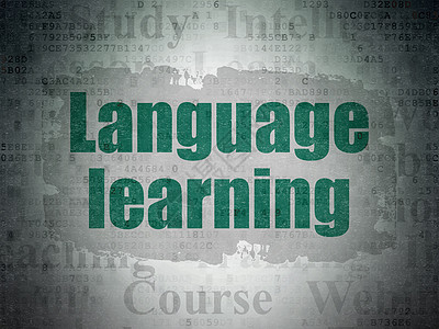 语言学校学习理念 数字数据论文背景上的语言学习学校教育培训师绘画代码技术课程训练成功考试背景