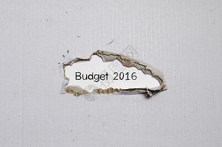 被撕破的文件后面的2016年预算字词债务商业计算资金经济财政赤字支出经济衰退储蓄图片