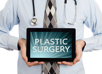 持有平板药的医生     整形手术药店帮助临床卫生科学家眼镜外科诊所药品屏幕图片