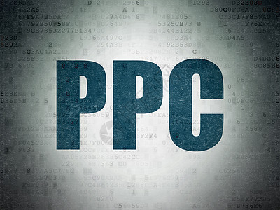 数字数据纸背景上的营销概念 PPC活动公关战略互联网电脑绘画销售宣传广告产品图片