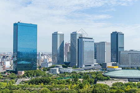 大阪天线全景地标旅行城市景观办公室天际建筑学风景树木图片