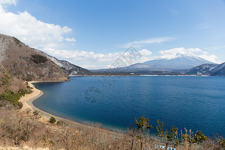 藤山湖湖火山时间天空稻草植物干草太阳爬坡季节旅行图片