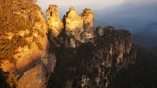 澳大利亚新南威尔士州蓝山国家公园 澳洲纳米材料旅行遗产游客国家风景高度公园顶峰卡通巴图片