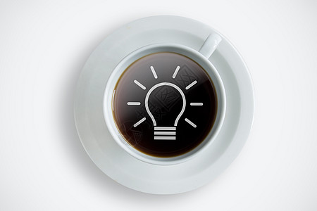新想法 咖啡间休息背景早餐大学午餐灯泡考试动机学习创新教育图片