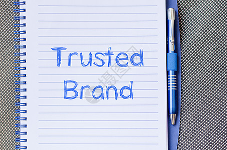 值得信赖的品牌写在笔记本上成功营销推广忠诚插图洞察力贸易笔记思考市场图片
