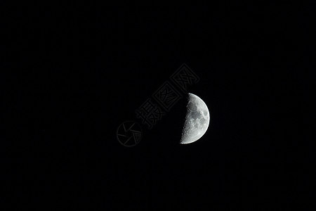半月白色科学月亮圆形黑色灰色天文学季刊天空图片