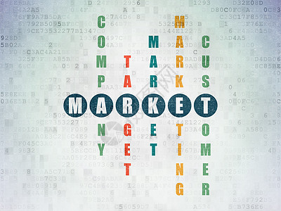 填字游戏中的营销概念市场数据代码绘画电脑战略公关产品品牌活动晋升图片