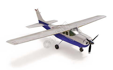 轻型私人飞机小费飞行机机身桨飞机顶翼航空空军飞行渲染机体图片