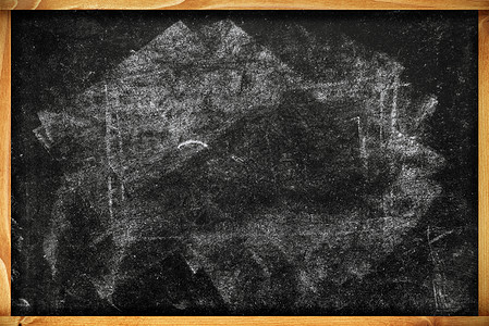肮脏学校黑板上带木框的粉笔印黑色分数框架教育木板图片