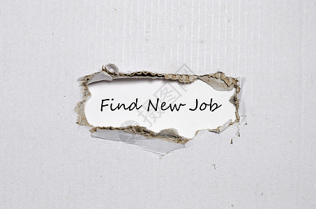 字词在撕破纸后面找到新工作勘探资源进步定位职员失业解决方案招聘职业概念图片