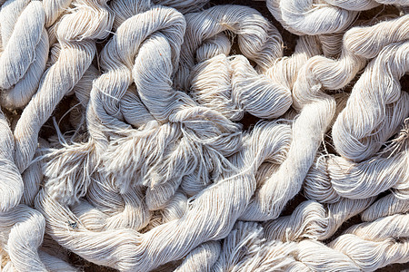 生命线概念羊毛线割绳船绳绳索纺织品背景材料特写棉绳渔笼图片