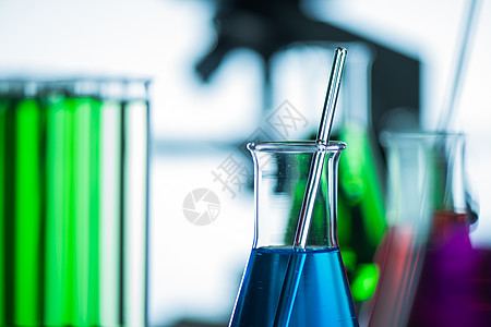 化学 科学 实验室 测试管 实验室设备等医疗管子办公室药品测试研究诊所反射蓝色实验图片