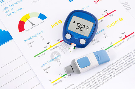 健康检查 血压计和糖尿病检测医疗医院医生新陈代谢考试诊所葡萄糖胰岛素测试胰腺图片