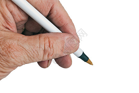 左手准备写入老年笔记男人照片手指签名写作男性空白绘画图片