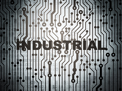工业概念电路板与 Industria图片