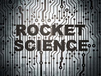 科学概念电路板与渲染实验电子产品火箭芯片研究勘探物理学校教育图片