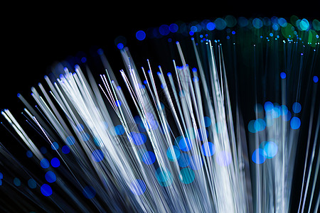 蓝色光纤光纤束高科技编程交通发射安全网络领带流动数据激流背景