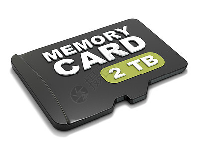 MicroSD 存储卡正面视图 2 TB  3个速度宏观贮存标签驾驶硬盘记忆磁盘工具店铺图片