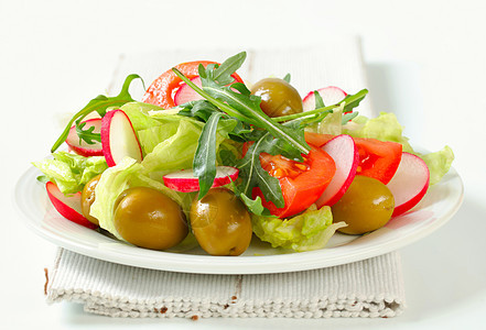 新鲜蔬菜沙拉小菜健康饮食树叶草本植物萝卜食物饮食午餐叶菜楔子图片