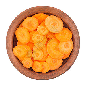 切片胡萝卜在白色背景中被孤立收成植物食物饮食营养沙拉蔬菜团体橙子花园图片
