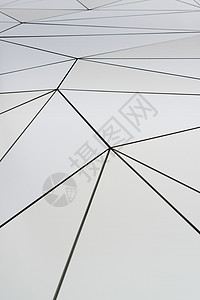 三角复合板墙体办公室材料蓝色玻璃技术商业几何学瓷砖建筑反射图片