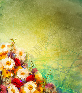 水彩画古花原花本花卉艺术植物群画笔玫瑰叶子香水绘画问候艺术品图片