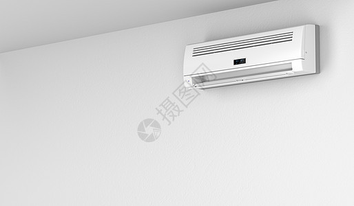 现代空调机扇子气候发泄冷却器呼吸机护发素公寓房间技术白色图片
