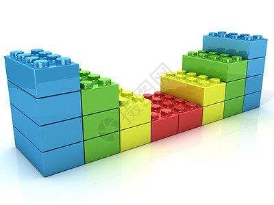 形成墙 儿童玩具的塑料建筑构件图片