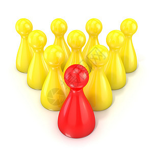 领导力概念 在O组面前的红色棋盘游戏图片